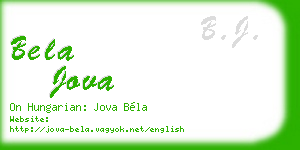 bela jova business card